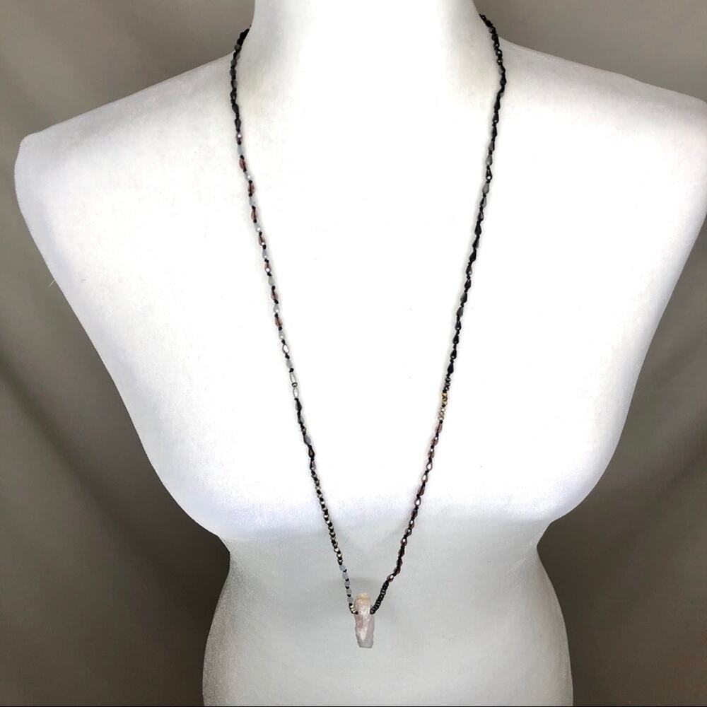 Alexa’s Angels long boho crystal necklace